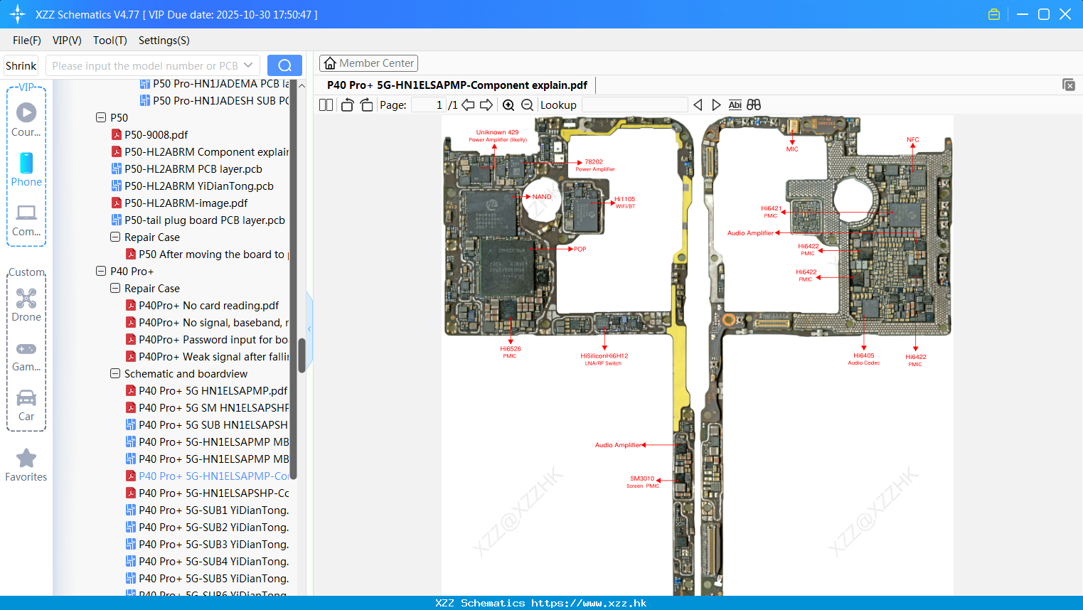Huawei P40 Pro+ 5G-HN1ELSAPMP-Component Explain